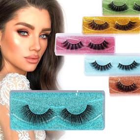 img 3 attached to 🌟 Get 18 Pairs of Mavphnee's Fluffy Wispy Faux Mink Lashes for a natural 3D look!