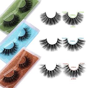 img 2 attached to 🌟 Get 18 Pairs of Mavphnee's Fluffy Wispy Faux Mink Lashes for a natural 3D look!