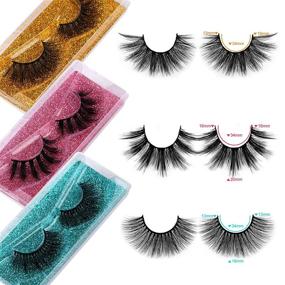 img 1 attached to 🌟 Get 18 Pairs of Mavphnee's Fluffy Wispy Faux Mink Lashes for a natural 3D look!