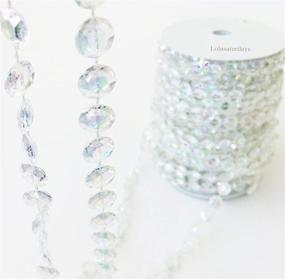img 2 attached to 💎 LOLASATURDAYS Faux Crystal Beaded Garland Roll - 99 ft: Add Elegance and Sparkle to Any Space!