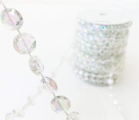 img 1 attached to 💎 LOLASATURDAYS Faux Crystal Beaded Garland Roll - 99 ft: Add Elegance and Sparkle to Any Space!