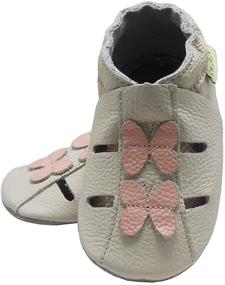 img 3 attached to Sayoyo Leather Moccasins for Boys: Flower Embellished Shoes for Infants and Toddlers