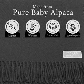 img 2 attached to 🌟 Продукция премиум-класса Maloca Alpaca: аутентичные гипоаллергенные женские аксессуары большого размера – повысьте свой стиль с превосходным комфортом