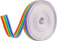 🌈 vibrant 15mm rainbow grosgrain stripe ribbon for crafts, diy sewing, and party decor - konsait 20m polyester ribbon logo