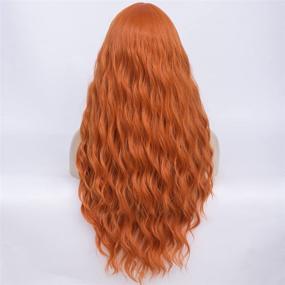 img 3 attached to 🧡 SL Lolita Ginger Orange Wig: Long Curly Wavy Harajuku Wig for Women Girls Halloween Cosplay - 27'', LW2132/F15