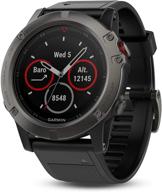 💎 renewed garmin fenix 5x sapphire gps watch - slate gray with black band: enhanced performance at a fraction of the price logo