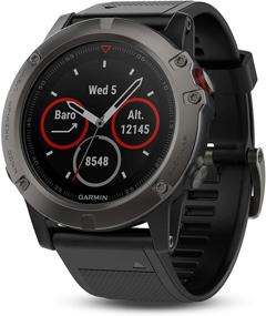 img 1 attached to 💎 Renewed Garmin fenix 5X Sapphire GPS Watch - Slate Gray with Black Band: Enhanced Performance at a Fraction of the Price