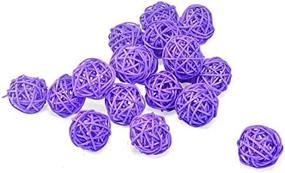 img 4 attached to 🎉 Wonderful Worldoor: 20-Piece Light Purple Wicker Rattan Balls for Creative Crafts, Parties, Weddings & More!