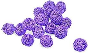 img 2 attached to 🎉 Wonderful Worldoor: 20-Piece Light Purple Wicker Rattan Balls for Creative Crafts, Parties, Weddings & More!