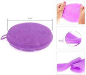 img 2 attached to 🧽 TENGZHI Silicone Sponge Dish Scrubber: Durable Heat Resistant Scrub for Effective Dishwashing