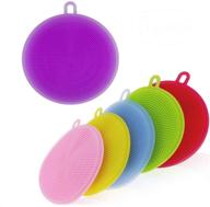 🧽 tengzhi silicone sponge dish scrubber: durable heat resistant scrub for effective dishwashing logo