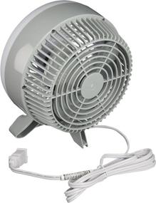 img 1 attached to 🌬️ Маленький персональный вентилятор Honeywell бело-серебряный с двумя скоростями для улучшения циркуляции воздуха и охлаждения.