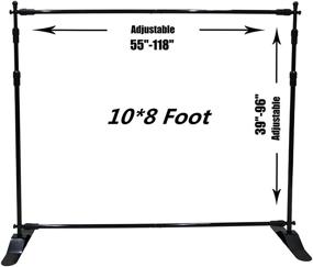 img 3 attached to Конечное решение для фотографирования на выставках: настенная стойка для баннеров Displayfactory USA с регулируемым задним фоном на 10 футов.