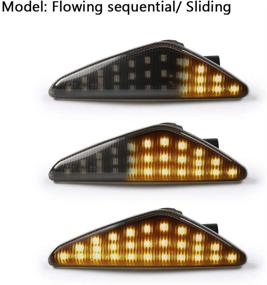 img 4 attached to 💎 GemPro Dynamic Amber LED Side Marker Turn Signal Lights for BMW E70 X5 E71 X6 F25 X3 (2Pcs), Direct OEM Replacement