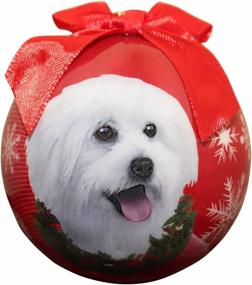 img 1 attached to Maltipoo Christmas Ornament Shatter Personalize