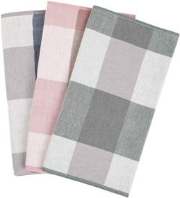 img 3 attached to Ultra Soft and Absorbent Plaid Dish Towels – Homaxy 100% Natural Cotton Terry Kitchen Towels, 13 x 28 Inches, 3pc/Set