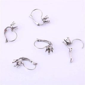 img 2 attached to High-Quality 30pcs 304 Stainless Steel Stud Earring Settings for Precise Jewelry Making