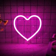 💖 xiyunte neon heart sign – vibrant pink neon light for wall decor, battery or usb powered – perfect for bedroom, kids room, living room, bar, party, christmas, wedding логотип