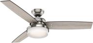 🔮 enhance your space with the hunter sentinel indoor ceiling fan: led light & remote, 52-inch, brushed nickel логотип