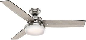 img 2 attached to 🔮 Enhance Your Space with the Hunter Sentinel Indoor Ceiling Fan: LED Light & Remote, 52-inch, Brushed Nickel