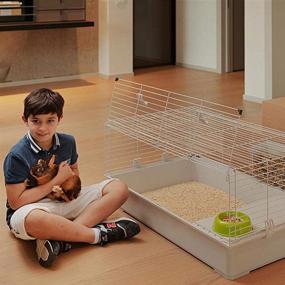 img 3 attached to 🐰 Ferplast Cavie Guinea Pig and Rabbit Cage: Complete Pet Enclosure with Accessories and 1-Year Warranty