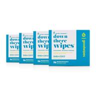 goodwipes down there feminine hygiene wipes: shea-coco scent, flushable, hypoallergenic, 64 individually wrapped - ideal for travel (4 packs of 16) logo