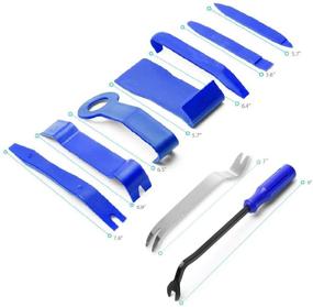 img 3 attached to 🔧 GLK Auto Trim Removal Tool Kit – Essential Door Clip Panel Removal Set with Fastener Remover for Car Interior, Dash, Radio, and Audio Installation – 9PCS Pry Tool Set