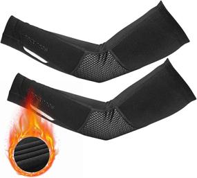 img 4 attached to 🚴 ROCK BROS Thermal Arm Warmer: Unisex Arm Sleeves for Enhanced Cycling & Running Performance