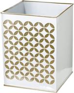 stylish diamond lattice bathroom trash can - decorative (7.7"x 7.7"x 10.2") logo