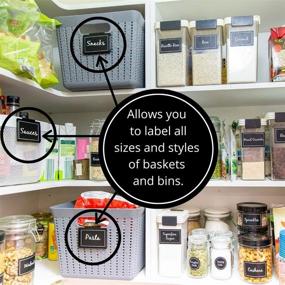 img 1 attached to Organize Your Pantry and Storage Boxes with Sturdy Metal Bin Clip Labels – 10 Label Holders, Blank Chalkboard Stickers, and Marker Included!