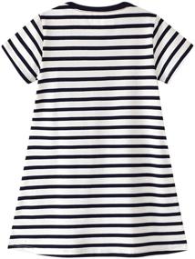 img 3 attached to Comfortable and Stylish Short Sleeve Tunic Playwear Dress for Toddler and Little Girls