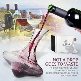 img 1 attached to 🍷 Wine Decanter Aerator Carafe - Hand Blown Red Wine Glass Decanters with Aerating Function - Wine Accessories for Enhanced Aeration - CulinexCo.com - De canter Dispenser