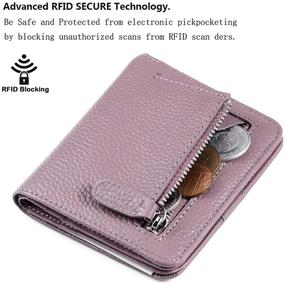 img 1 attached to 👛 FUNTOR Small Wallet for Women - Ladies Compact Bifold Pocket Genuine Leather RFID Blocking Wallet
