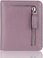 👛 funtor small wallet for women - ladies compact bifold pocket genuine leather rfid blocking wallet logo