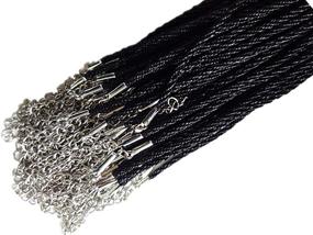 img 1 attached to 🔗 Enhance Your Style with the Wbang Black Satin Silk Necklace Cord Rope Chain