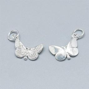 img 3 attached to 🦋 5pcs 925 Sterling Silver Butterfly Charms - Ideal for DIY Jewelry Making with 925 Sterling Silver Butterfly Charms