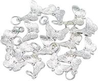 🦋 5pcs 925 sterling silver butterfly charms - ideal for diy jewelry making with 925 sterling silver butterfly charms logo