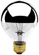 💡 pack of 2 bulbrite 40w half chrome globe shape bulb - 40g25hm logo