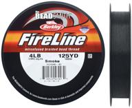 🧵 beadsmith fireline braided beading thread 4lb smoke, grey- 0.005 in, 125 yards: high-quality thread for beading projects logo