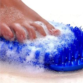 img 1 attached to 🛀 Soapy Soles Pearl Blue: The Ultimate Foot Scrubbing Pad & Massager