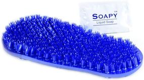 img 3 attached to 🛀 Soapy Soles Pearl Blue: The Ultimate Foot Scrubbing Pad & Massager