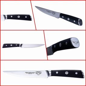 img 3 attached to 🔪 Набор столовых ножей EAGLES KITCHENWARE длиной 5 дюймов - серия Eagles Razor: премиум-ножи из высокоуглеродистой немецкой стали - в подарочной коробке.