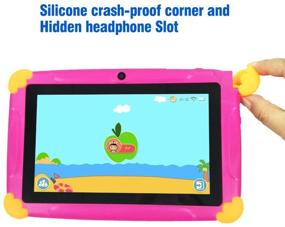 img 3 attached to 📱 7 Inch Kids Tablet, 32GB ROM 3GB RAM Android 9 Tablet for Kids with Parental Control App, HD Eye Protection Display and Holder (Rose)