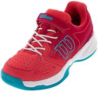 adorable and durable: wilson kids tennis paradise peacock girls' shoes for the perfect match! logo