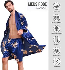 img 1 attached to 🛀 Experience Ultimate Comfort with YIMANIE's Lightweight Luxury Bathrobe Nightgown for Men