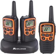 📻 midland x-talker t51vp3: extended range frs two-way radio with noaa weather alert - 3 pack (black/orange) logo