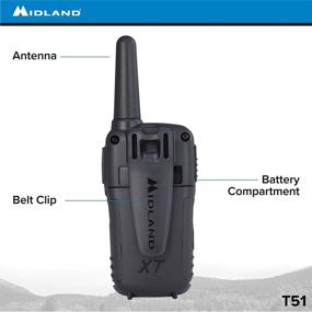 img 1 attached to 📻 Midland X-TALKER T51VP3: Extended Range FRS Two-Way Radio with NOAA Weather Alert - 3 Pack (Black/Orange)