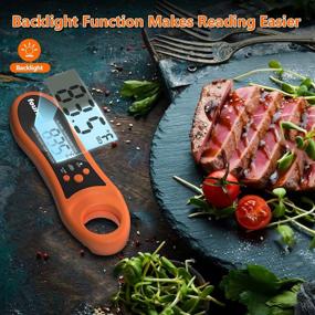 img 1 attached to 🌡️ Rechargeable Dual Probe Meat Thermometer - Instant Read Digital Thermometer with Backlit Display, Alarm Buzzer & Built-in Magnet - Waterproof Food Thermometer for Kitchen, Cooking, Grill, BBQ, Frying