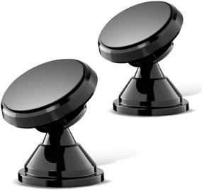 img 4 attached to 📱 eSamcore Magnetic Phone Car Mount Holder with Powerful Adhesive for Dashboard - Fits All iPhone Samsung Galaxy Smartphones [2 Pack]