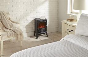 img 4 attached to e-Flame USA Aspen Electric Fireplace Stove - Realistic 3D Log and Fire Effect in Black
